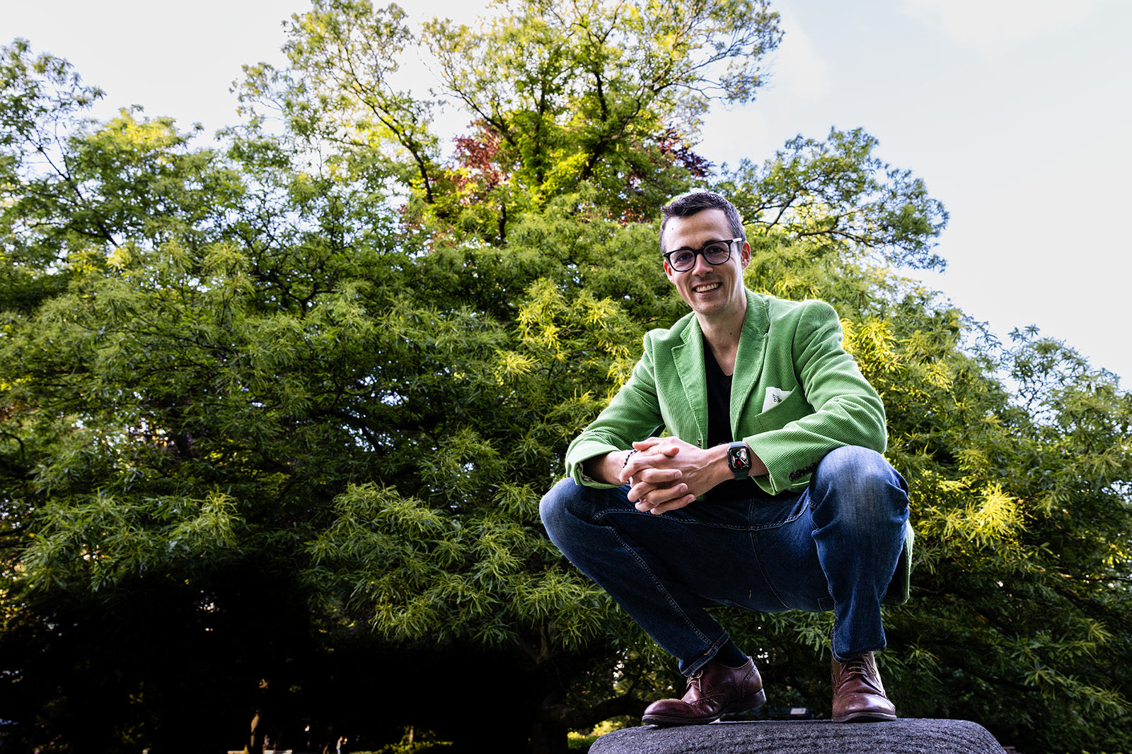 Giel Boes tijdens een Valentijnsdag-boswandeling